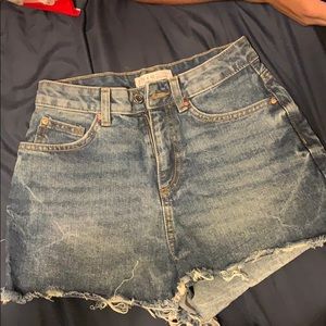 Primark medium wash High waist denim shorts
